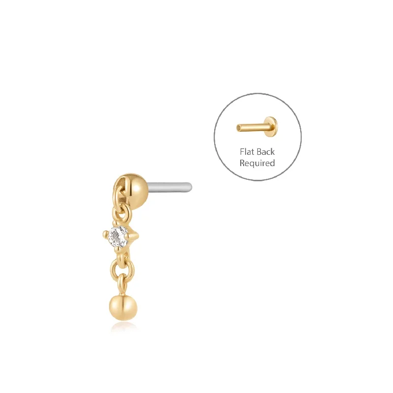 genuine ruby ring women TATUM - Flat Back Earring