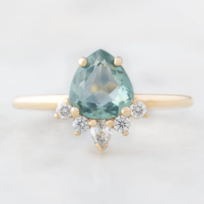vintage pearl cluster earrings The Aster Ring | 1.03ct Pear Cut Sapphire in 14K Yellow Gold vintage pearl cluster earrings The Aster Ring | 1.03ct Pear Cut Sapphire in 14K Yellow Gold