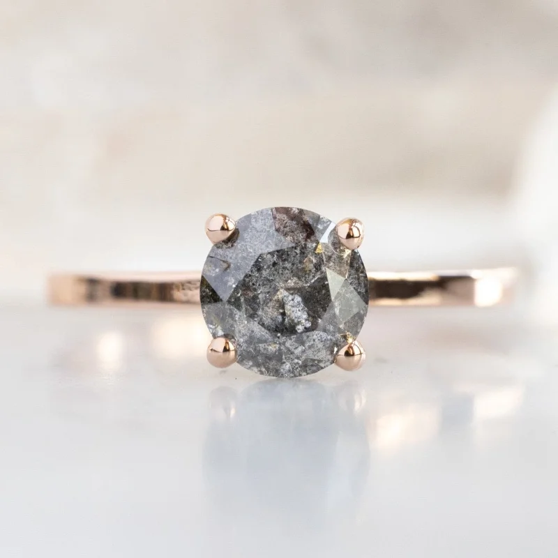opal cluster ring unique The Bryn Ring | 1.12ct Round Salt and Pepper Diamond in 14K Rose Gold opal cluster ring unique The Bryn Ring | 1.12ct Round Salt and Pepper Diamond in 14K Rose Gold