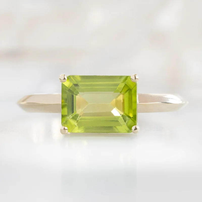 vintage emerald cocktail ring The Bryn Ring | 1.72ct Emerald Peridot in 14K Yellow Gold vintage emerald cocktail ring The Bryn Ring | 1.72ct Emerald Peridot in 14K Yellow Gold