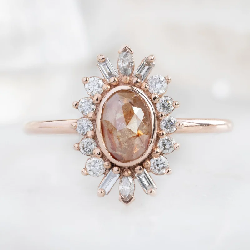 celestial crescent moon bracelet The Camellia Ring | 0.42ct Oval Red Diamond in 14K Rose Gold celestial crescent moon bracelet The Camellia Ring | 0.42ct Oval Red Diamond in 14K Rose Gold