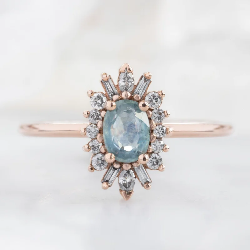 custom zodiac sign ring The Camellia Ring | 0.63ct Oval Montana Sapphire in 14K Rose Gold custom zodiac sign ring The Camellia Ring | 0.63ct Oval Montana Sapphire in 14K Rose Gold