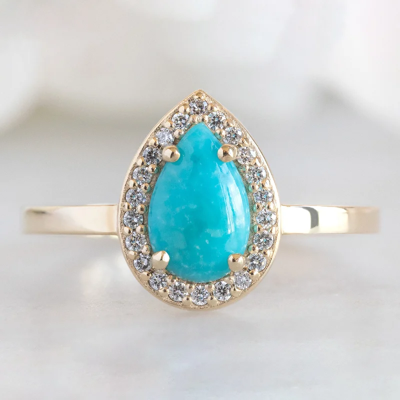 personalized couple’s bracelet engraved The Dahlia Ring | 0.92ct Sleeping Beauty Turquoise in 14K Yellow Gold personalized couple’s bracelet engraved The Dahlia Ring | 0.92ct Sleeping Beauty Turquoise in 14K Yellow Gold