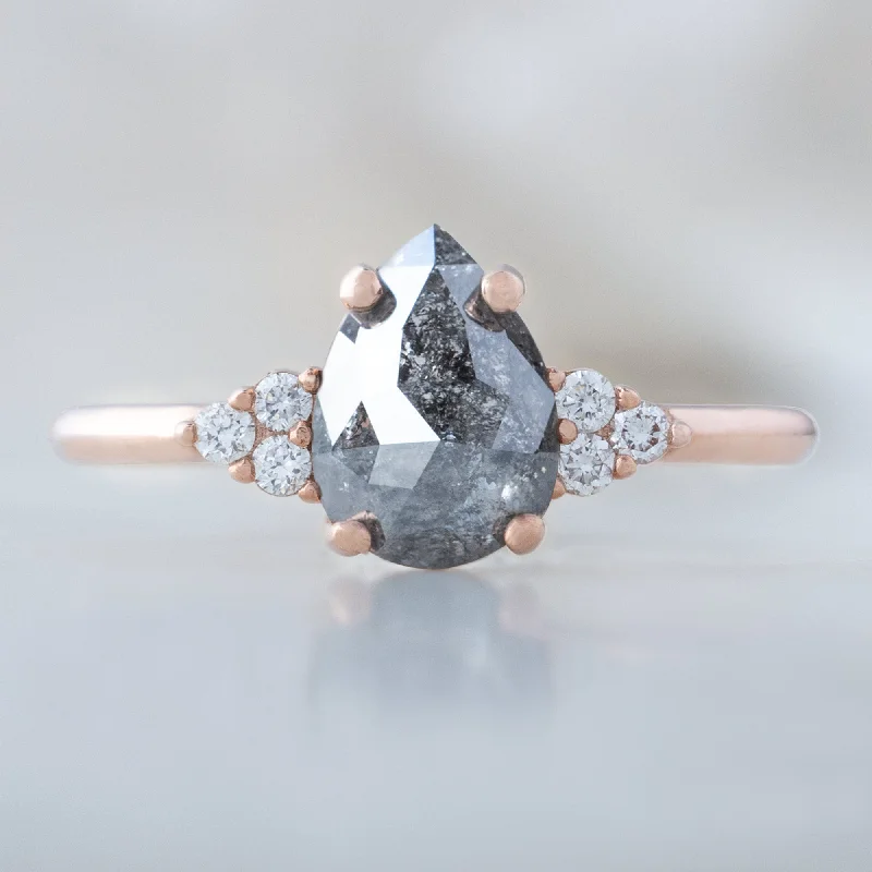 round-cut blue sapphire earrings The Ivy Ring | 1.11ct Rose Cut Grey Diamond in 14K Rose Gold round-cut blue sapphire earrings The Ivy Ring | 1.11ct Rose Cut Grey Diamond in 14K Rose Gold