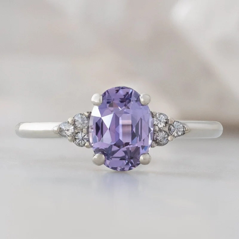silver anklet with charms The Ivy Ring | 1.29ct Oval Cut Violet Sapphire in 14K White Gold silver anklet with charms The Ivy Ring | 1.29ct Oval Cut Violet Sapphire in 14K White Gold