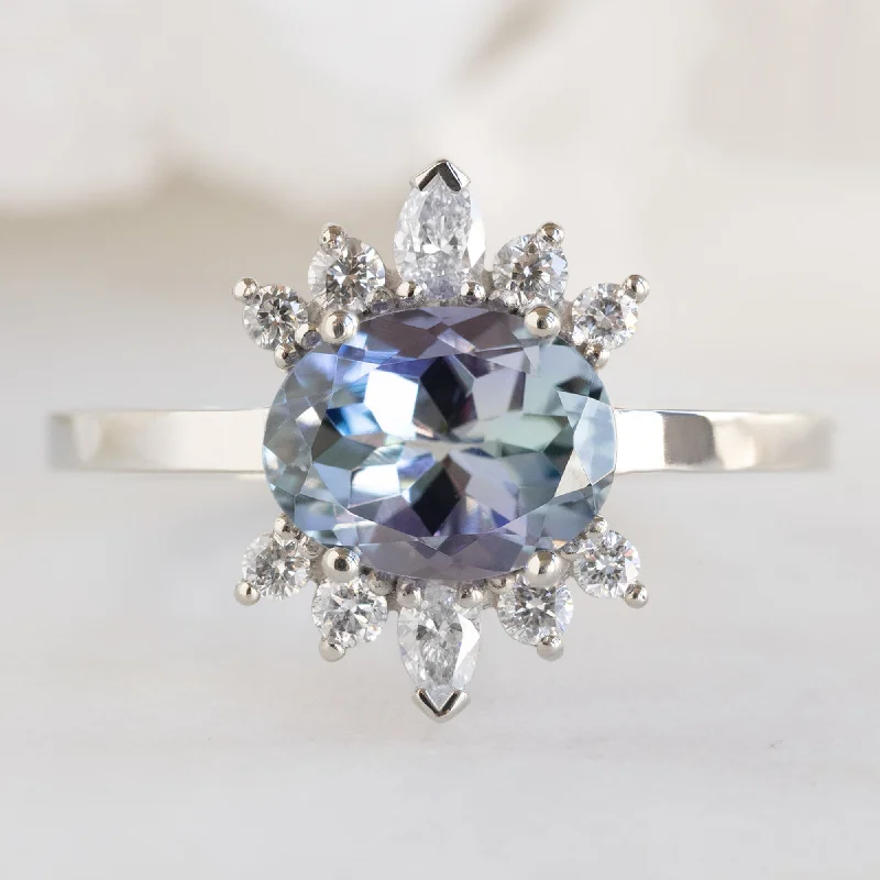 celestial sunburst necklace gold The Lotus Ring | 1.45ct Oval Tanzanite in 14K White Gold celestial sunburst necklace gold The Lotus Ring | 1.45ct Oval Tanzanite in 14K White Gold