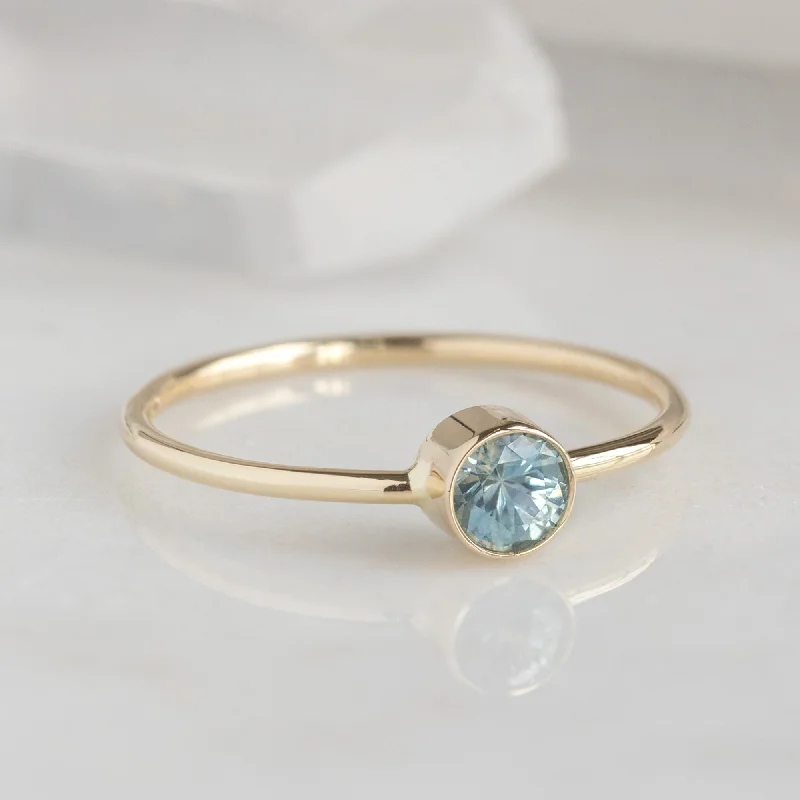 The Montana Sapphire Stacking Ring | 14K Yellow Gold