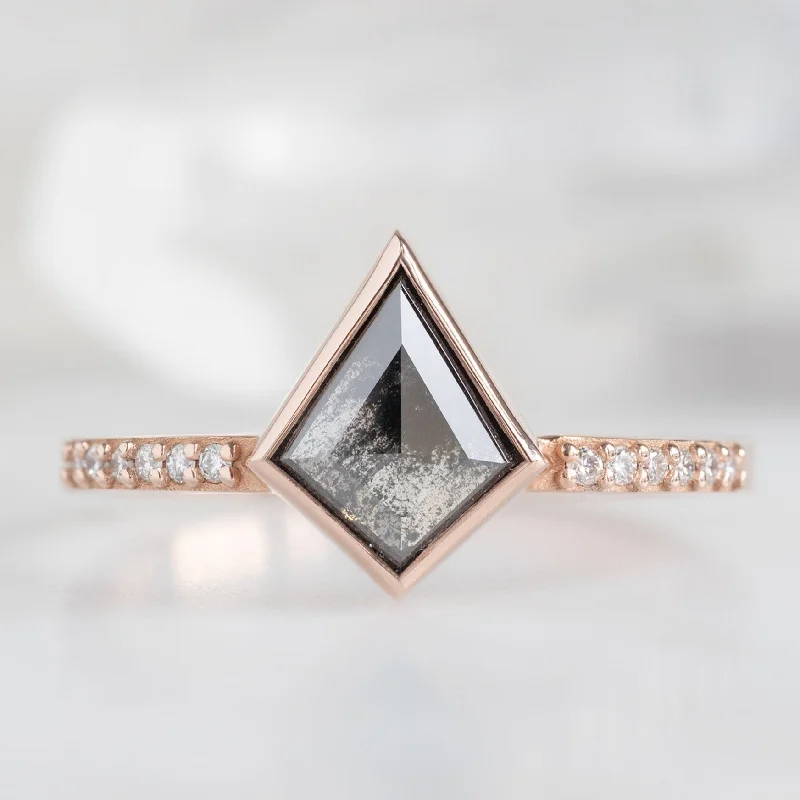 emerald-cut ruby eternity ring The Willow Ring | 0.92ct Kite Black Diamond in 14K Rose Gold emerald-cut ruby eternity ring The Willow Ring | 0.92ct Kite Black Diamond in 14K Rose Gold