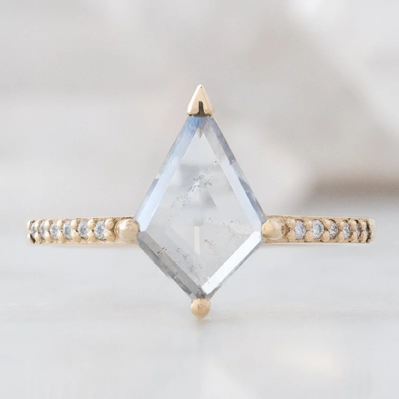 silver Celtic knot necklace The Willow Ring | 0.95ct Lab Grown Grey Kite Diamond in 14K Yellow Gold silver Celtic knot necklace The Willow Ring | 0.95ct Lab Grown Grey Kite Diamond in 14K Yellow Gold