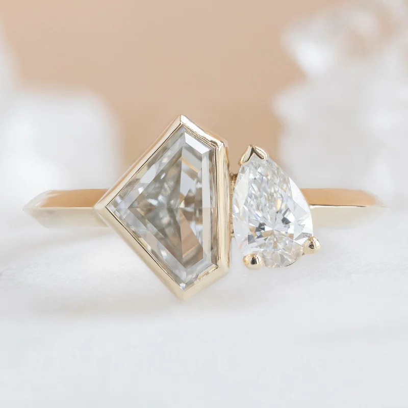oval cut engagement ring platinum The You and Me Ring | 1.36ct Lab Grown Shield White Diamond in 14K Yellow Gold oval cut engagement ring platinum The You and Me Ring | 1.36ct Lab Grown Shield White Diamond in 14K Yellow Gold
