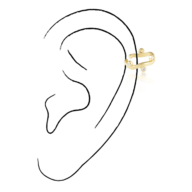 emerald cut diamond earrings Waverly Ear Cuff