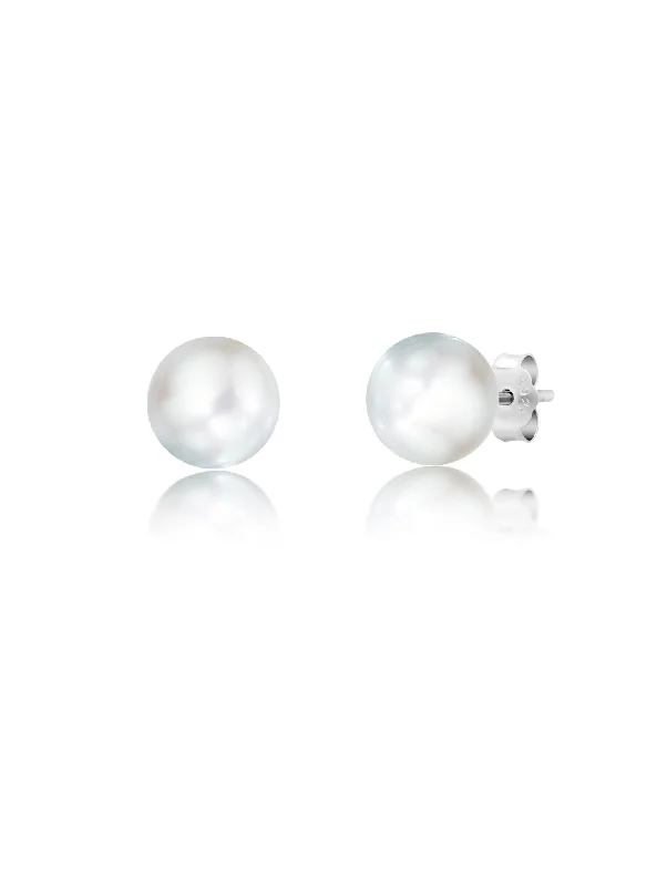 men’s titanium ring with diamonds Large White Pearl Earrings