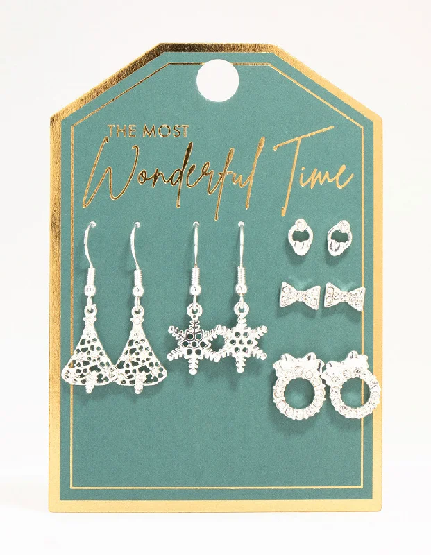 bohemian anklet with shells Wreath & Tree Earrings 5-Pack