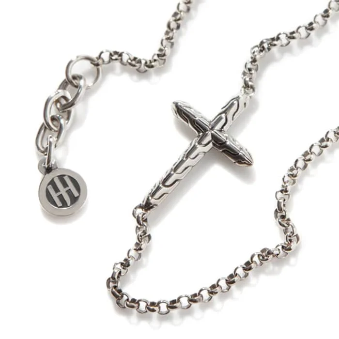 gold bar earrings minimalist John Hardy Carved Chain Cross Bracelet in Sterling Silver gold bar earrings minimalist John Hardy Carved Chain Cross Bracelet in Sterling Silver