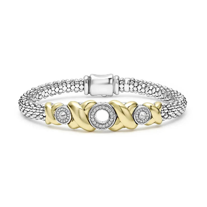 18K Gold XO Diamond Bracelet