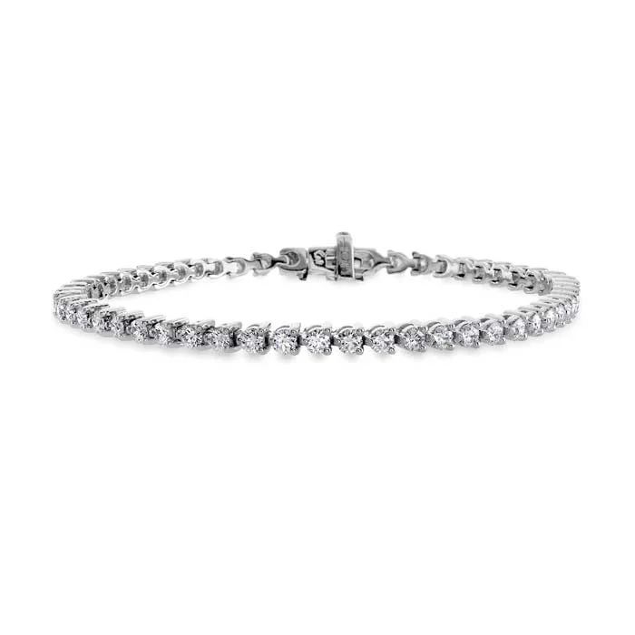 Hearts On Fire 3.00CTW Select Temptation Straightline Bracelet in 18K White Gold