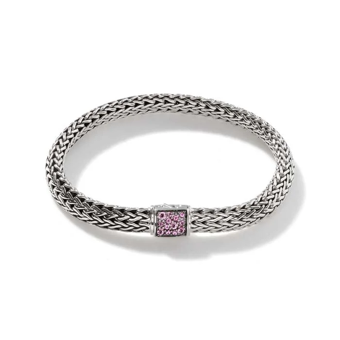 gothic bat ring sterling silver John Hardy Classic Chain Reversible Pink Tourmaline and Black Sapphire Bracelet in Sterling Silver