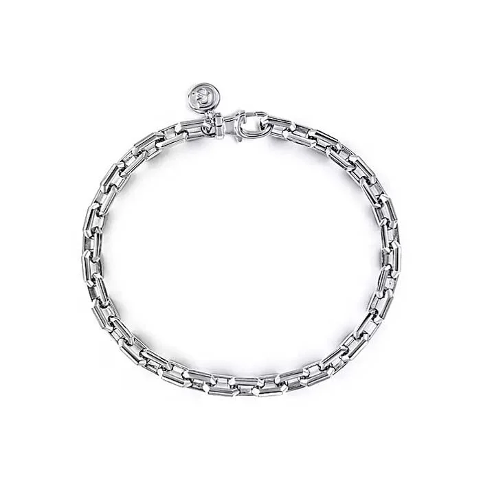 Gabriel & Co. 8" Faceted Chain Bracelet in Sterling Silver