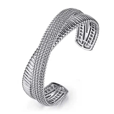 Gabriel & Co. Bujukan Criss-Cross Bangle in Sterling Silver