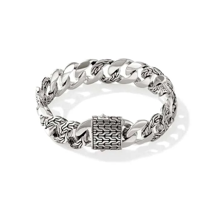 vintage marcasite brooch floral John Hardy Curb Bracelet in Sterling Silver