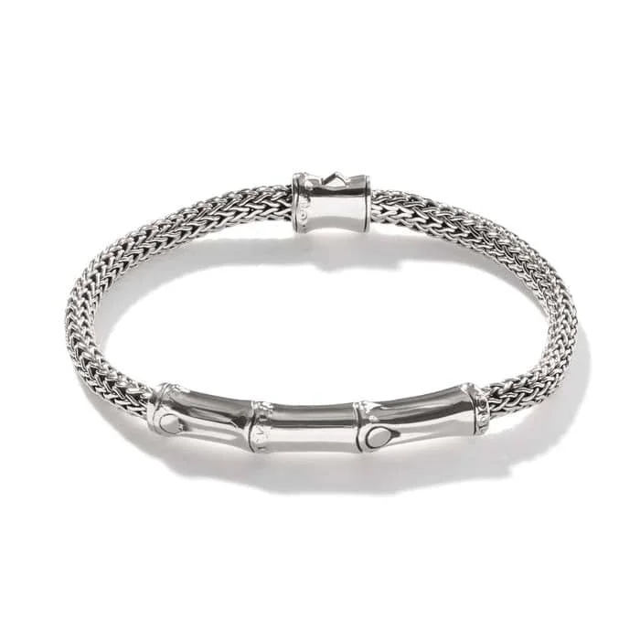 bold statement ring chunky John Hardy Classic Chain Bamboo Station Bracelet in Sterling Silver - Size Medium bold statement ring chunky John Hardy Classic Chain Bamboo Station Bracelet in Sterling Silver - Size Medium