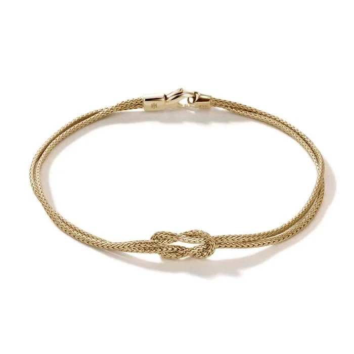 minimalist disc pendant necklace John Hardy Manah Classic Chain Love Knot Bracelet in 14K Yellow Gold