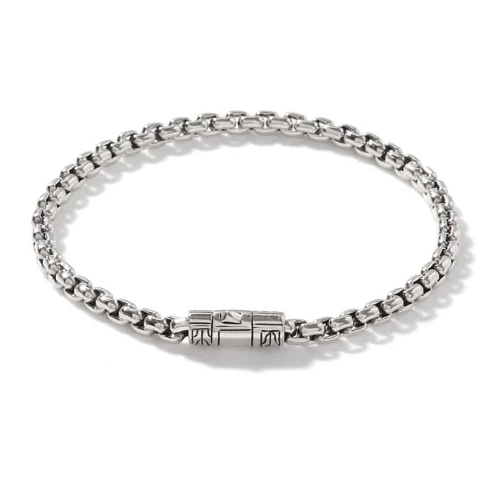 handmade antique silver bangle John Hardy Men's Classic Chain 4MM Box Chain Bracelet in Sterling Silver