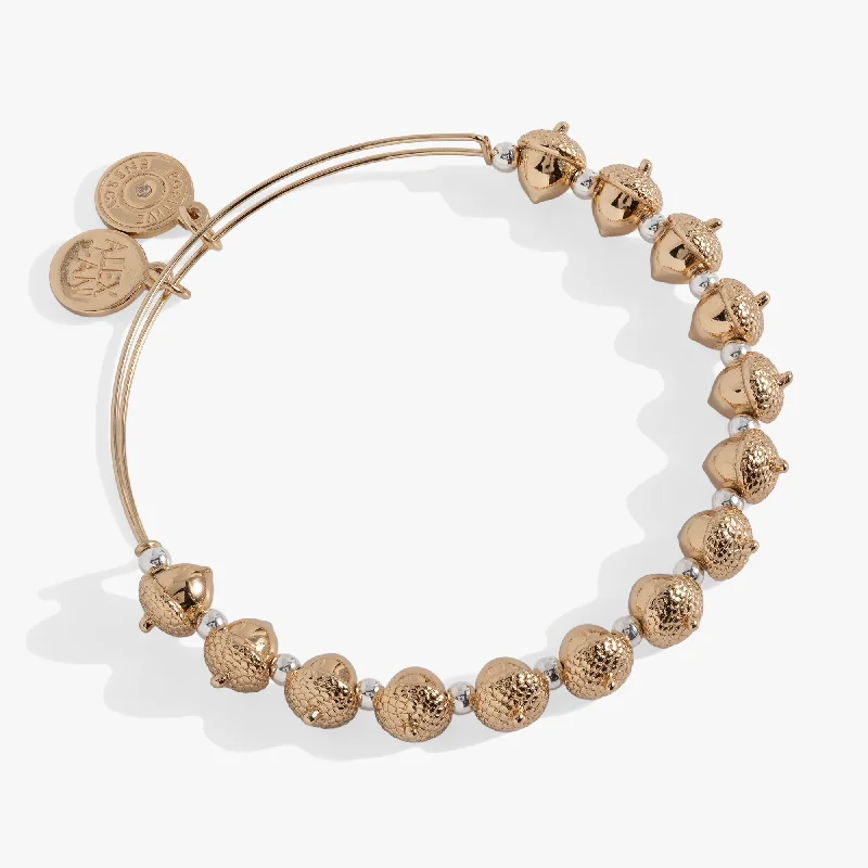 minimalist cubic zirconia earrings Acorn Beaded Bangle