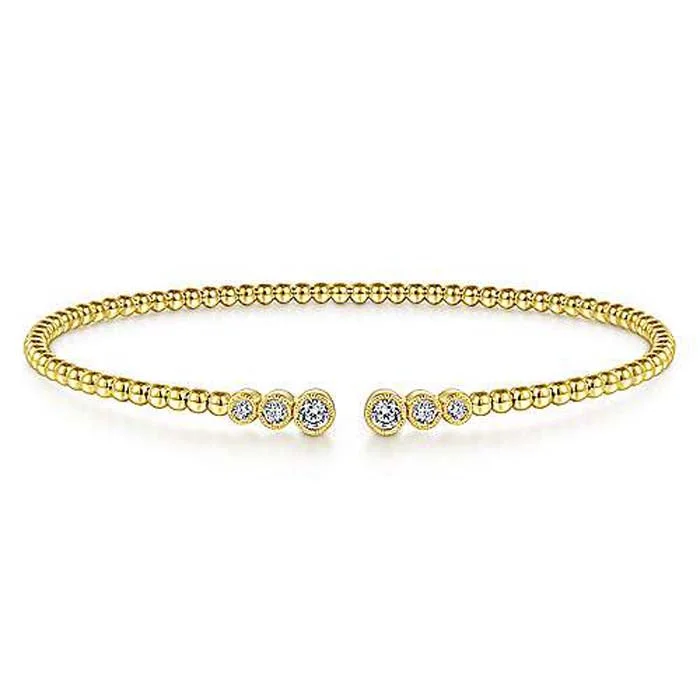 Gabriel & Co. Bujukan Diamond Split Bangle Bracelet in 14K Yellow Gold