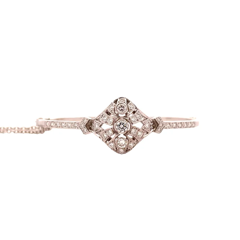 ART DECO STYLE DIAMOND BANGLE BRACELET