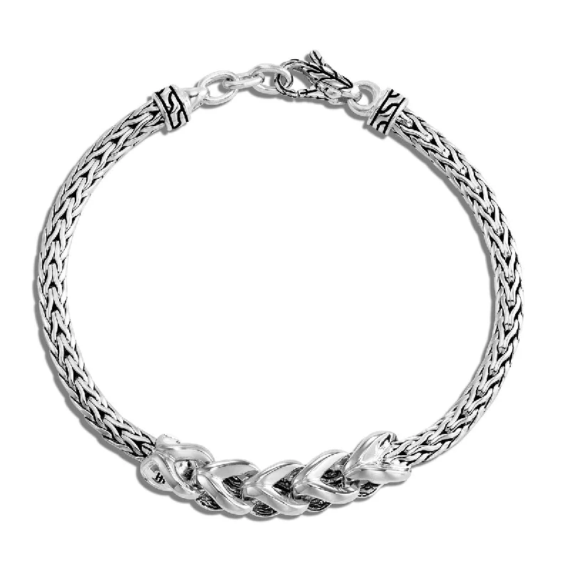 sterling silver lotus ring Asli Classic Chain Link Silver Slim Chain Bracelet
