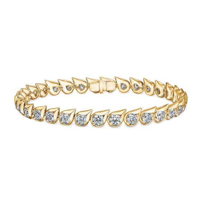 Hearts On Fire Lu 6.40CTW Droplet Bracelet in 18K Yellow Gold