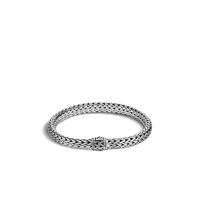 black tungsten wedding band for men John Hardy Classic Chain Silver Medium Bracelet