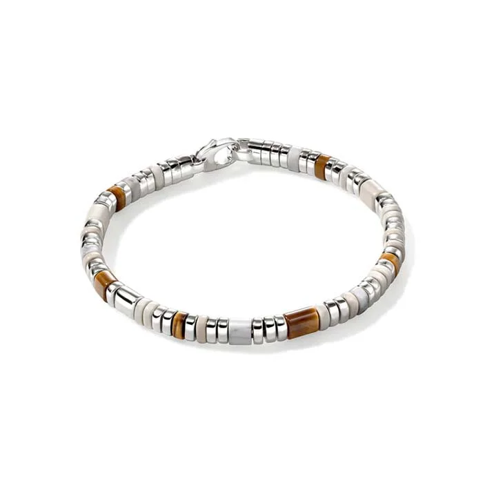 infinity necklace with birthstones John Hardy Brown Tiger Eye and Howlite Colorblock Slim Bracelet in Sterling Silver infinity necklace with birthstones John Hardy Brown Tiger Eye and Howlite Colorblock Slim Bracelet in Sterling Silver