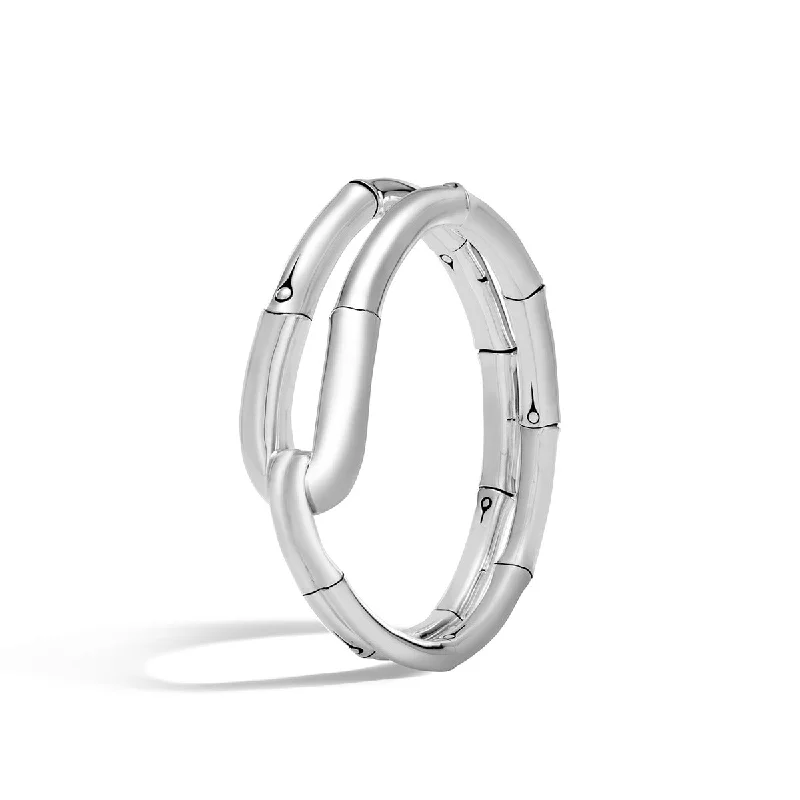 luxury emerald ring platinum Bamboo Flex Cuff