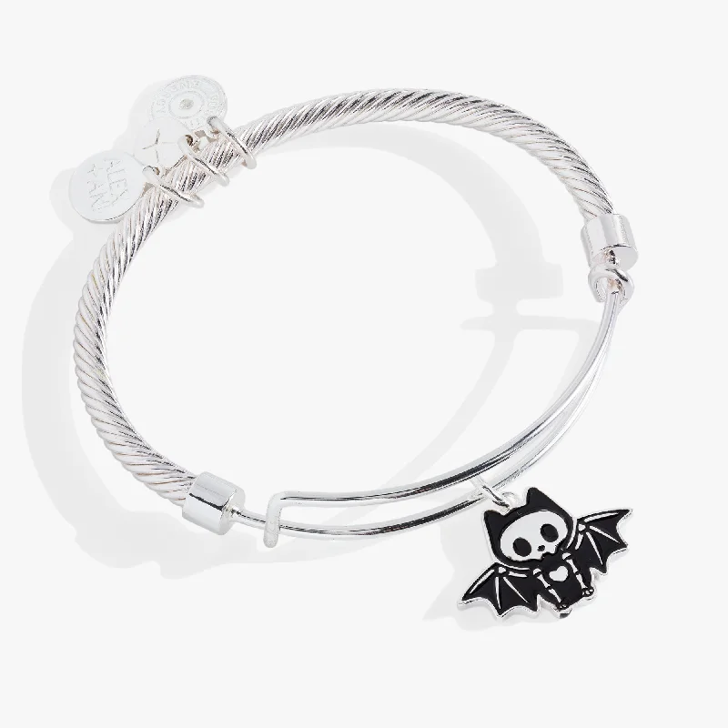 dainty gemstone drop earrings Skull Bangle Bracelet