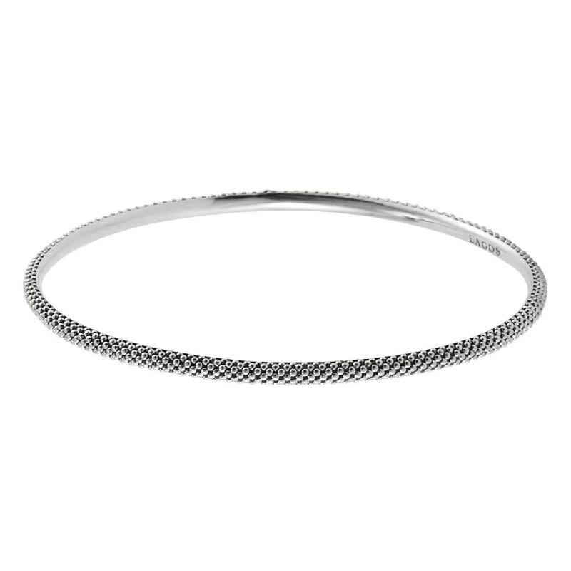 silver-plated bar necklace Beaded Bangle