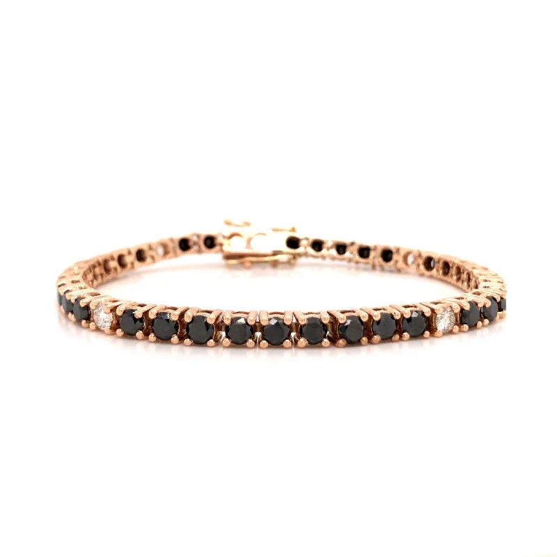 silver dragon claw ring Black-and-White Diamond Tennis Bracelet