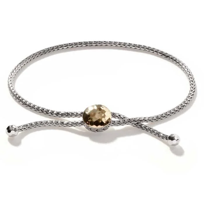 amethyst gemstone engagement ring John Hardy Palu Classic Chain Pull-Through Bracelet in Sterling Silver and 18K Yellow Gold