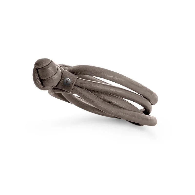 rustic wooden bead bracelet Cafe Latte Leather Bracelet
