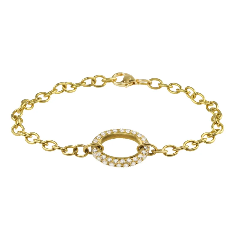 handmade wooden bead necklace 20K Gold Handmade Oval Link Bracelet with Oval Pave Diamond Center