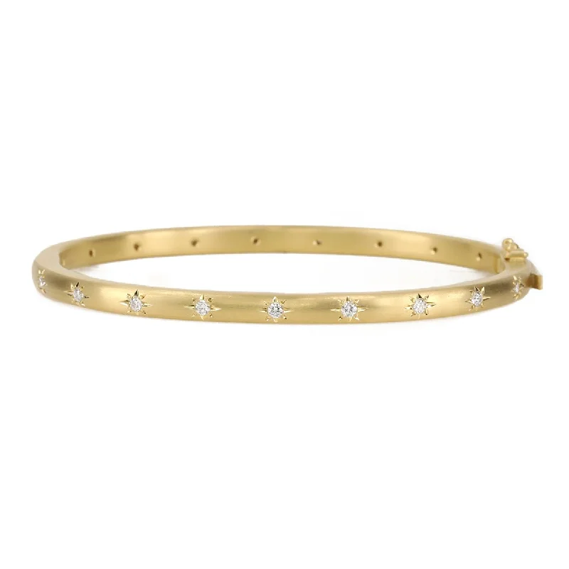minimalist threader earrings gold 18K Gold Oval Hinged Bangle with 18 Star-Set Diamonds minimalist threader earrings gold 18K Gold Oval Hinged Bangle with 18 Star-Set Diamonds