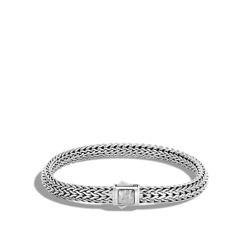 tiny diamond cross necklace Classic Chain Hammered Silver Small Chain Bracelet