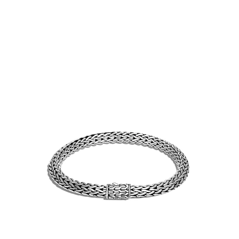 custom engraved wedding band Classic Chain Silver Tiga Chain Bracelet