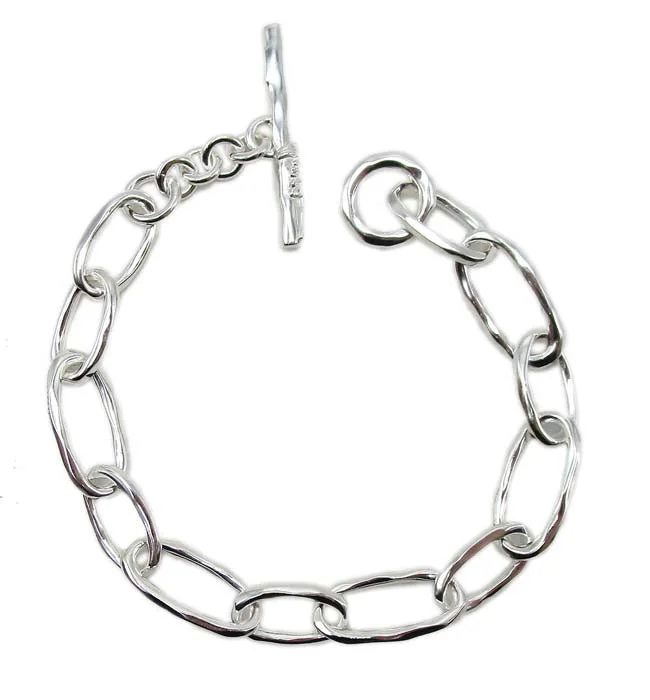 Ippolita Classico Faceted Oval Link Bracelet in Sterling Silver