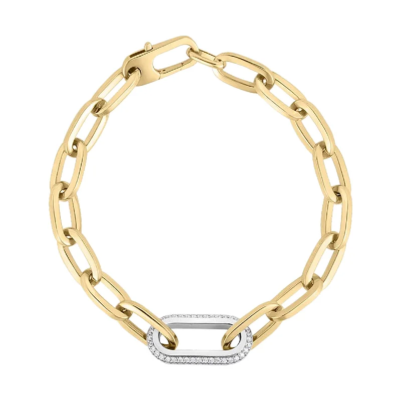 Designer Gold Diamond Thin Link Bracelet