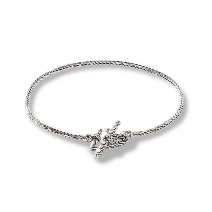 waterproof beach anklet stainless steel John Hardy Classic Chain Manah Silver Foxtail Heart Bracelet in Sterling Silver