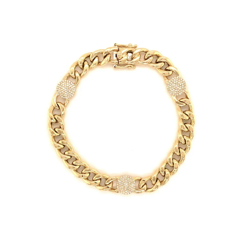 vintage-style garnet ring Diamond Circles Link Bracelet