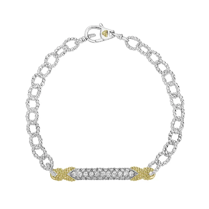 men’s sterling silver cufflinks Diamond Link Bracelet