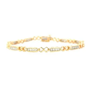 DIAMOND STATION TENNIS BRACELET